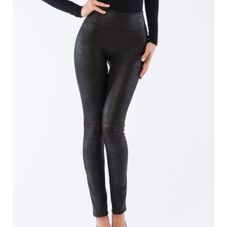 Pantaleggings donna Matignon eco pelle con impuntature sulle ginocchia Pantaleggings donna Matignon eco pelle con impuntature sulle ginocchia