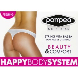 Slip perizoma donna Pompea in morbida microfibra a vita bassa