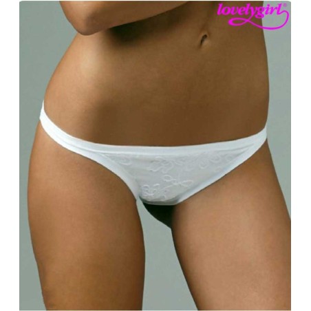 3 Tanga donna Emy no perizoma cotone operato elastici antisegno