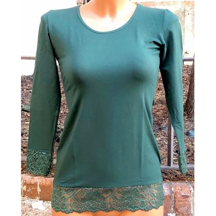 Maximaglia donna Tramonte sottogiacca manica lunga in micromodal e pizzo