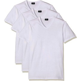 3 T-shirt uomo Navigare manica corta con scollo a V in jersey di puro cotone