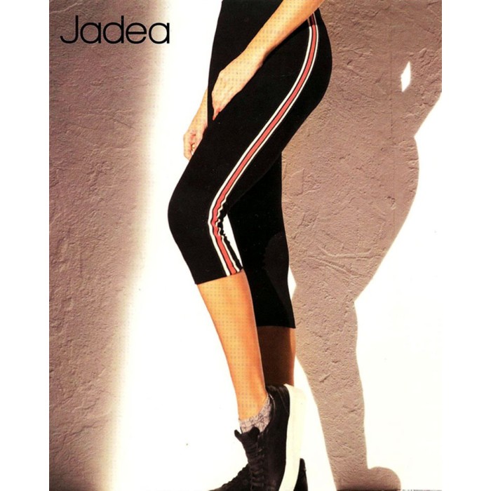 Pantacapri donna Jadea in cotone elasticizzato con banda rigata laterale