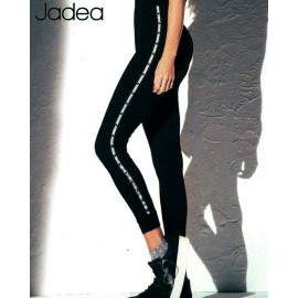 Leggings donna Jadea in viscosa con banda laterale e stelline applicate