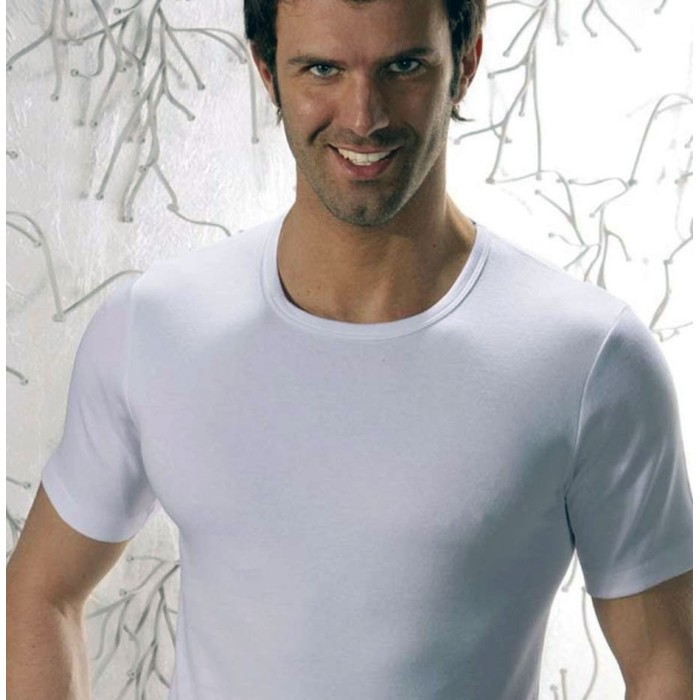 T-shirt uomo Club88 manica corta a girocollo in caldo cotone felpato