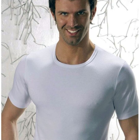 T-shirt uomo Club88 manica corta a girocollo in caldo cotone felpato