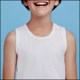Canottiera bambino Ellepi spalla larga girocollo in cotone