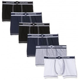 6 Boxer uomo Navigare cotone elasticizzato con logo e bande