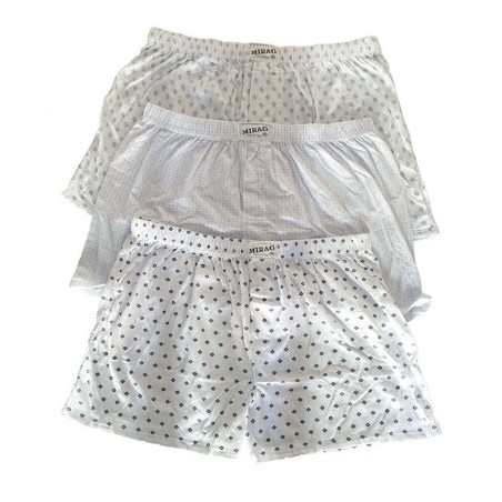 3 Boxer uomo Mirag in cotone non elasticizzato a fantasia cravatta con apertura