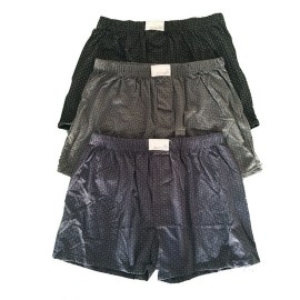 3 Boxer uomo Dolce Luna in cotone fantasia cravatta con apertura a bottone