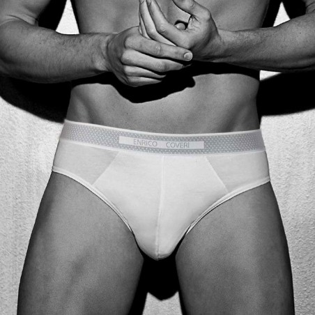 6 Slip uomo Coveri in cotone elasticizzato con elastico esterno loggato