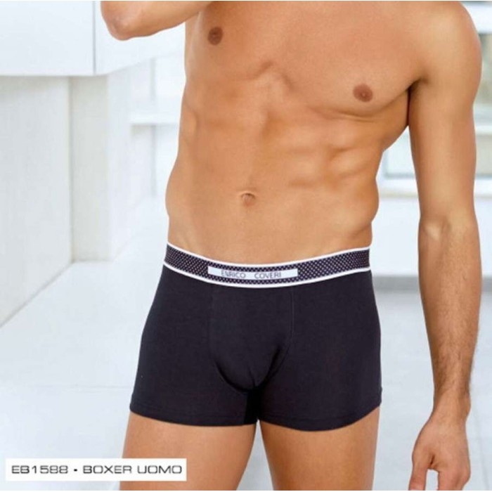 6 Boxer uomo Coveri in cotone elasticizzato con elastico esterno loggato
