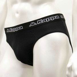 6 Slip uomo Kappa in cotone elasticizzato con elastico esterno loggato