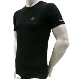 3 T-Shirt uomo Kappa manica corta a girocollo in cotone elasticizzato con logo stampato