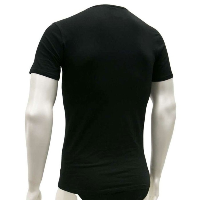 3 T-Shirt uomo Kappa manica corta a girocollo in cotone elasticizzato con logo stampato