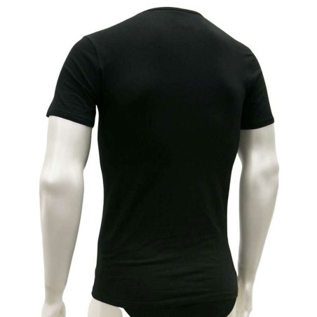 3 T-Shirt uomo Kappa manica corta a girocollo in cotone elasticizzato con logo stampato