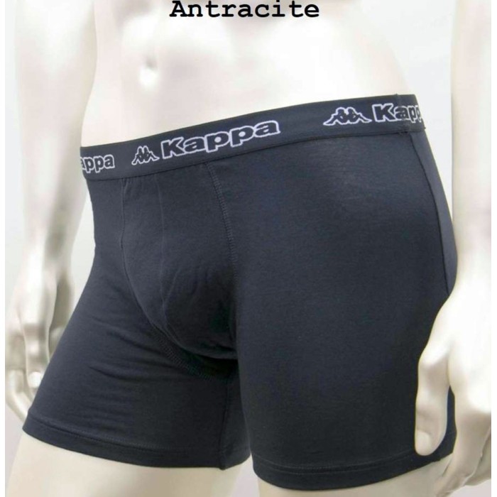 6 Boxer uomo Kappa in cotone elasticizzato con elastico esterno loggato