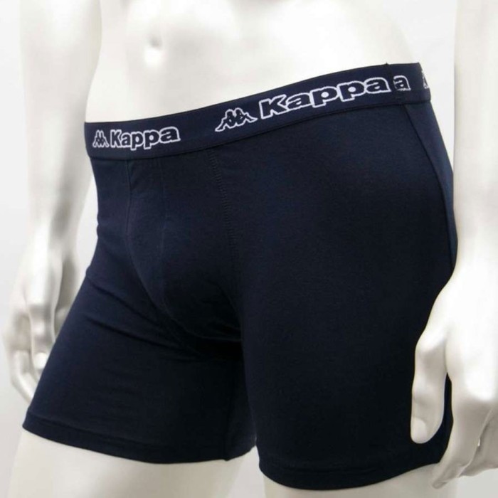 6 Boxer uomo Kappa in cotone elasticizzato con elastico esterno loggato