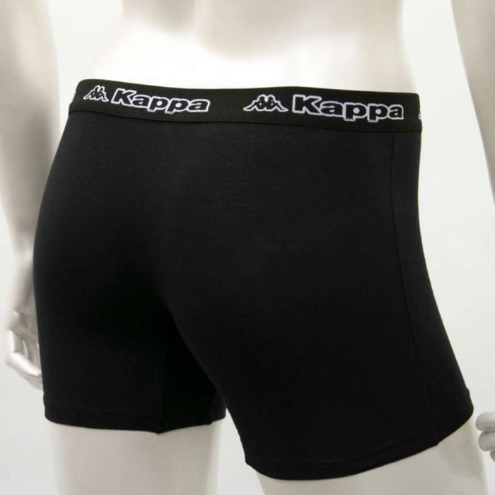 6 Boxer uomo Kappa in cotone elasticizzato con elastico esterno loggato