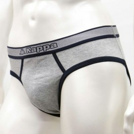 6 Slip uomo Kappa in cotone a vita bassa con elastico esterno loggato
