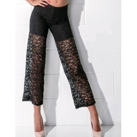 Pantalone donna Love and Bra in morbido pizzo con parte alta doppiata