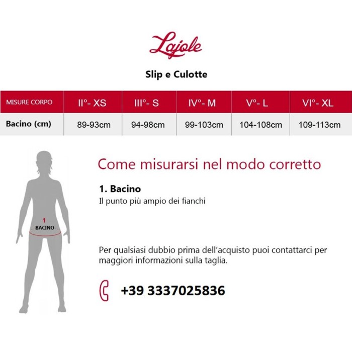 6 Slip donna Lajole in cotone modal elasticizzato con elastici piatti