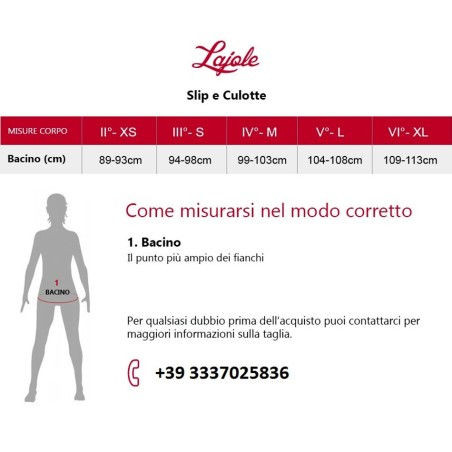 6 Slip donna Lajole in cotone modal elasticizzato con elastici piatti