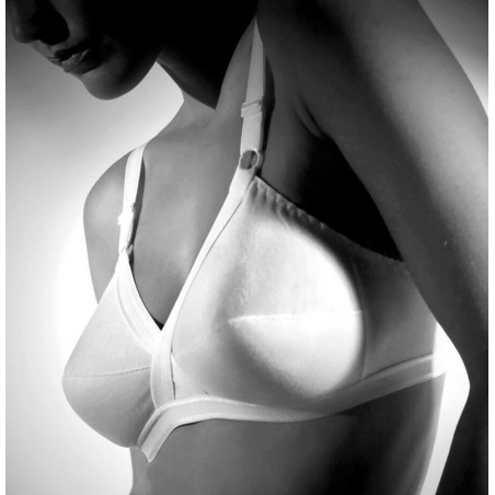 Reggiseno donna Gios incrociato in cotone elasticizzato con coppe doppiate