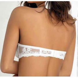Reggiseno SieLei a fascia imbottita con ferretto in pizzo e micro tulle 2