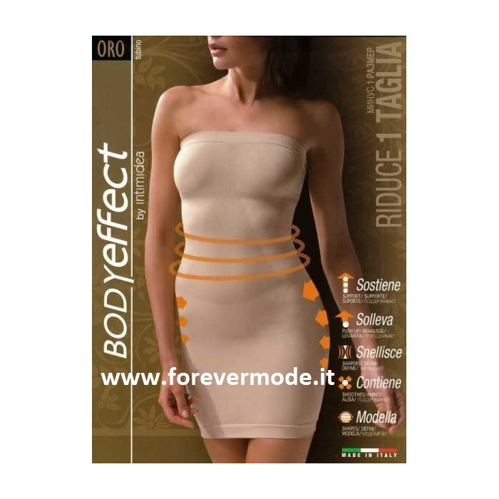 Vestito tubino donna Intimidea body gold modellante contenitivo