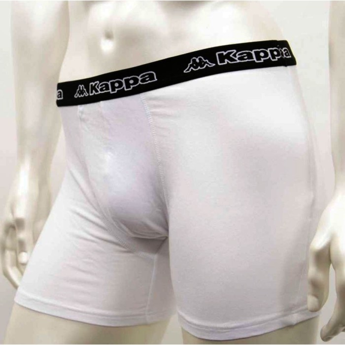 6 Boxer uomo Kappa in cotone elasticizzato con elastico esterno loggato