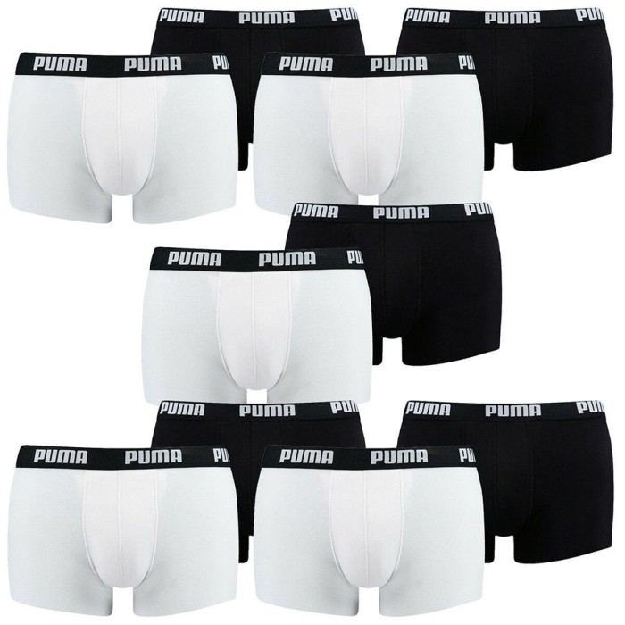2 Boxer uomo Puma in cotone elasticizzato con elastico esterno loggato