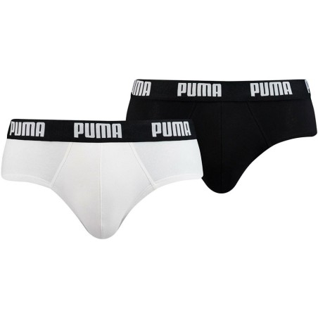 2 Slip uomo Puma in cotone elasticizzato con elastico esterno loggato