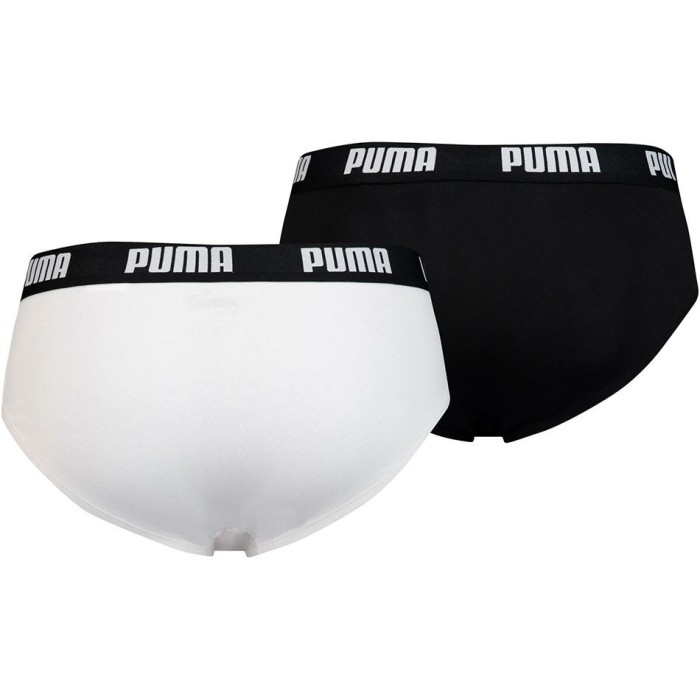 2 Slip uomo Puma in cotone elasticizzato con elastico esterno loggato
