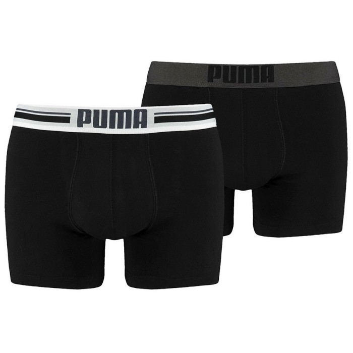 2 Boxer uomo Puma in cotone elasticizzato con elastico esterno loggato