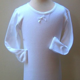 T-shirt bambina Ellepi manica lunga a girocollo in caldo cotone felpato invernale