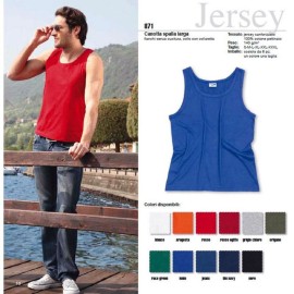 3 Canottiere uomo Effepi a spalla larga in puro jersey di cotone