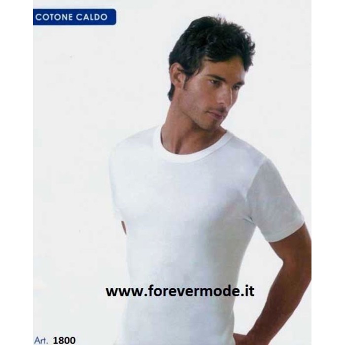 3 T-Shirt uomo Brianza Tessile manica corta a girocollo in caldo cotone felpato