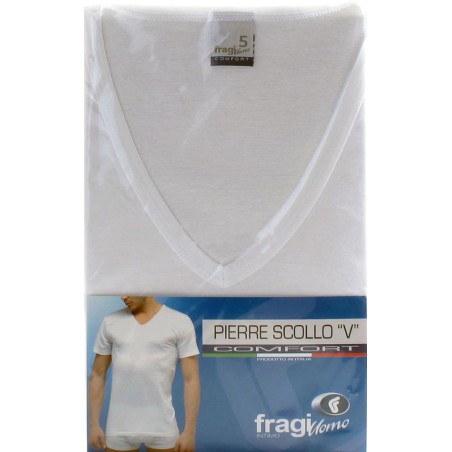 T-Shirt uomo Fragi a manica corta in cotone mercerizzato con scollo a V