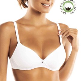 Reggiseno SieLei push up senza ferretto in cotone biologico, coppe graduate