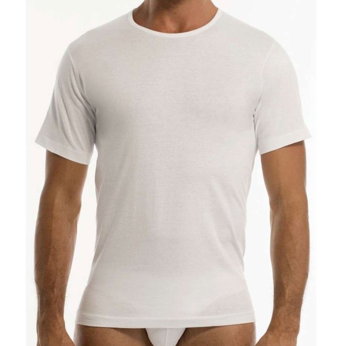 3 T-Shirt uomo Garda manica corta con girocollo basso in cotone pettinato