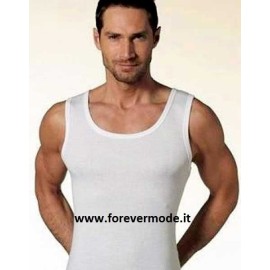 3 Canotte uomo Effepi spalla larga in caldo misto lana aderente a costine