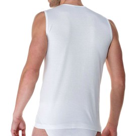 3 T-shirt uomo Fragi Ever senza maniche con scollo a V in puro cotone 2