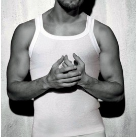 Canottiera uomo Enrico Coveri a spalla stretta in cotone a costina elasticizzata 2