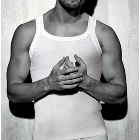 Canottiera uomo Enrico Coveri a spalla stretta in cotone a costina elasticizzata