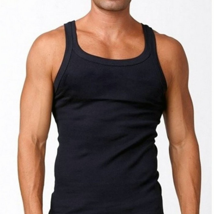 Canottiera uomo Enrico Coveri a spalla stretta in cotone a costina elasticizzata