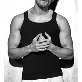 Canottiera uomo Enrico Coveri a spalla stretta in cotone a costina elasticizzata