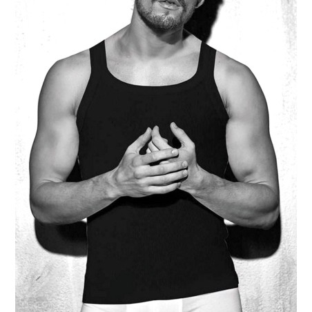 Canottiera uomo Enrico Coveri a spalla stretta in cotone a costina elasticizzata