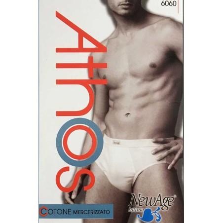 6 Slip uomo New Age in cotone mercerizzato con elastico interno e logo