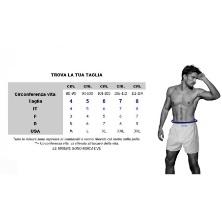 Boxer uomo Fulcini in maglino di cotone con apertura ed elastico interno