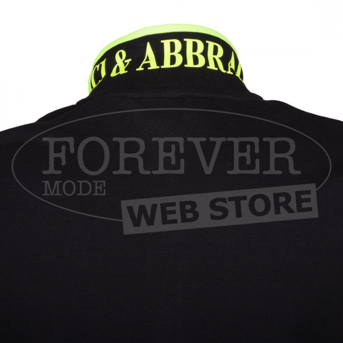 Polo uomo Baci & Abbracci con logo ricamato e stampato sul collo